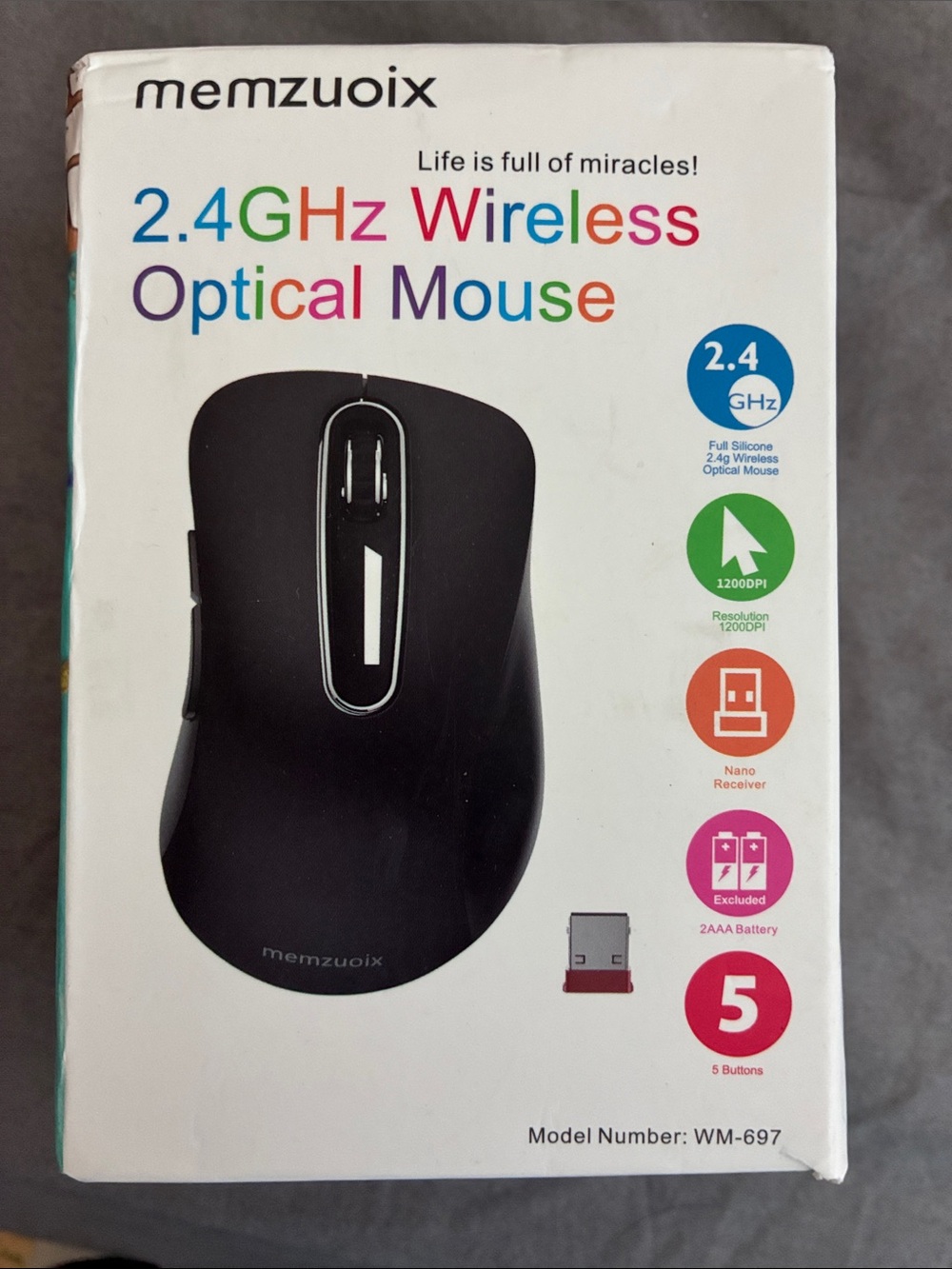 Wireless Optical Mouse – Black